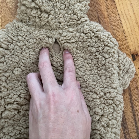 Dog Sherpa Sweater with Antlers and Bells Hoodie XS - Picture 3 of 4